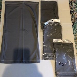 4 pack of grey neck gaiters